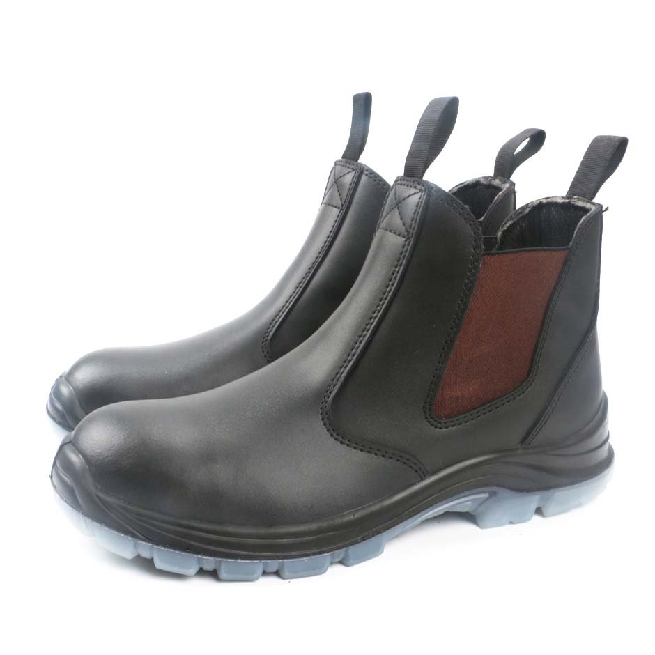 High quality protective equipment industry leather steel toe work safety shoes / boots for men