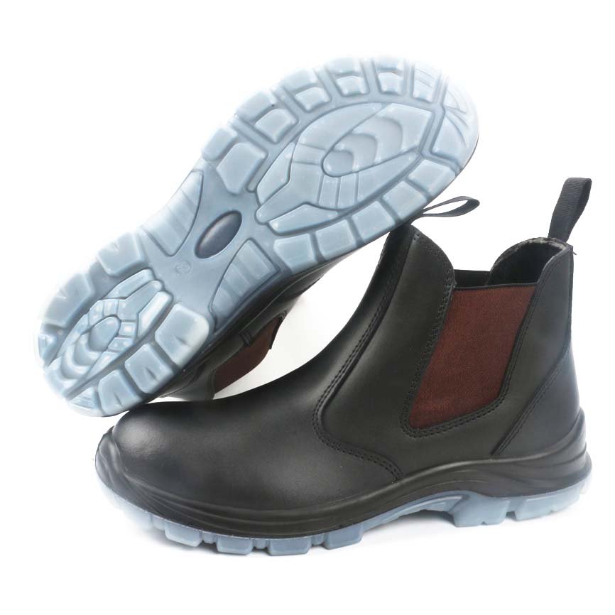 High quality protective equipment industry leather steel toe work safety shoes / boots for men