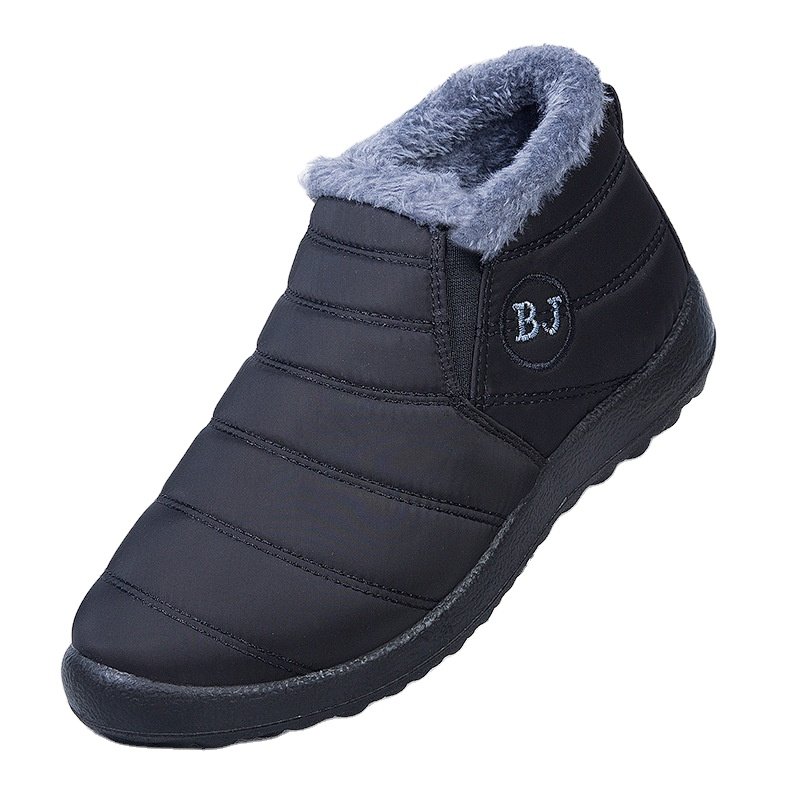 Cotton Shoes Waterproof Hard-wearing Lightweight Women Shoes for Old Snow Boots for Men Adult Cotton Fabric Winter Shoes Unisex