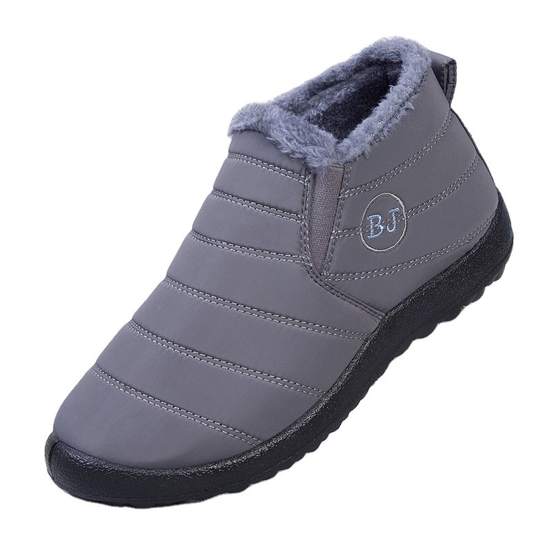 Cotton Shoes Waterproof Hard-wearing Lightweight Women Shoes for Old Snow Boots for Men Adult Cotton Fabric Winter Shoes Unisex