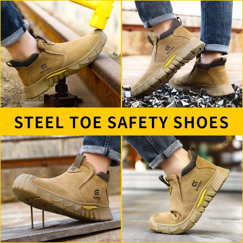 GUYISA Anti -scalding safety boots welded steel toe safety work boots