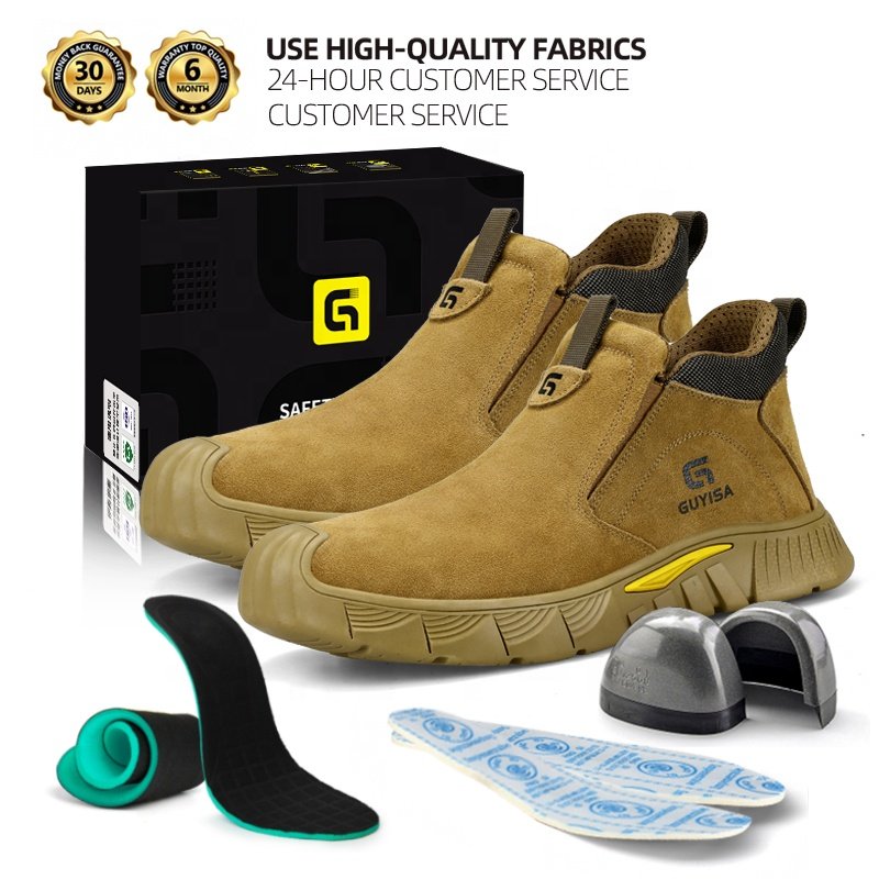 GUYISA Anti -scalding safety boots welded steel toe safety work boots