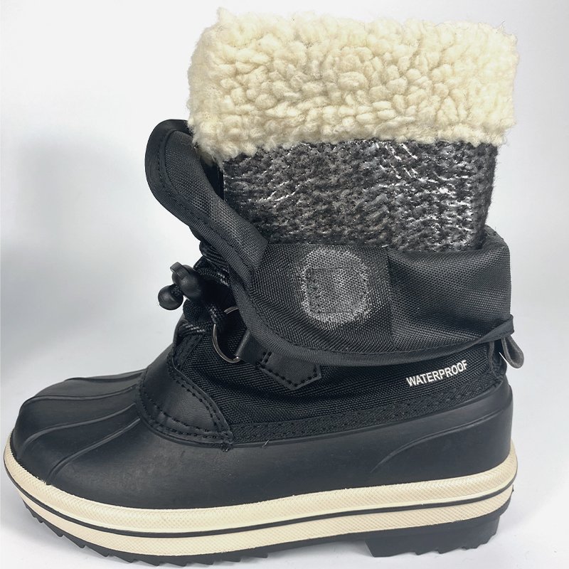 Wholesale toddler waterproof rain wellies wool lining children winter duck boots snow boots for kids