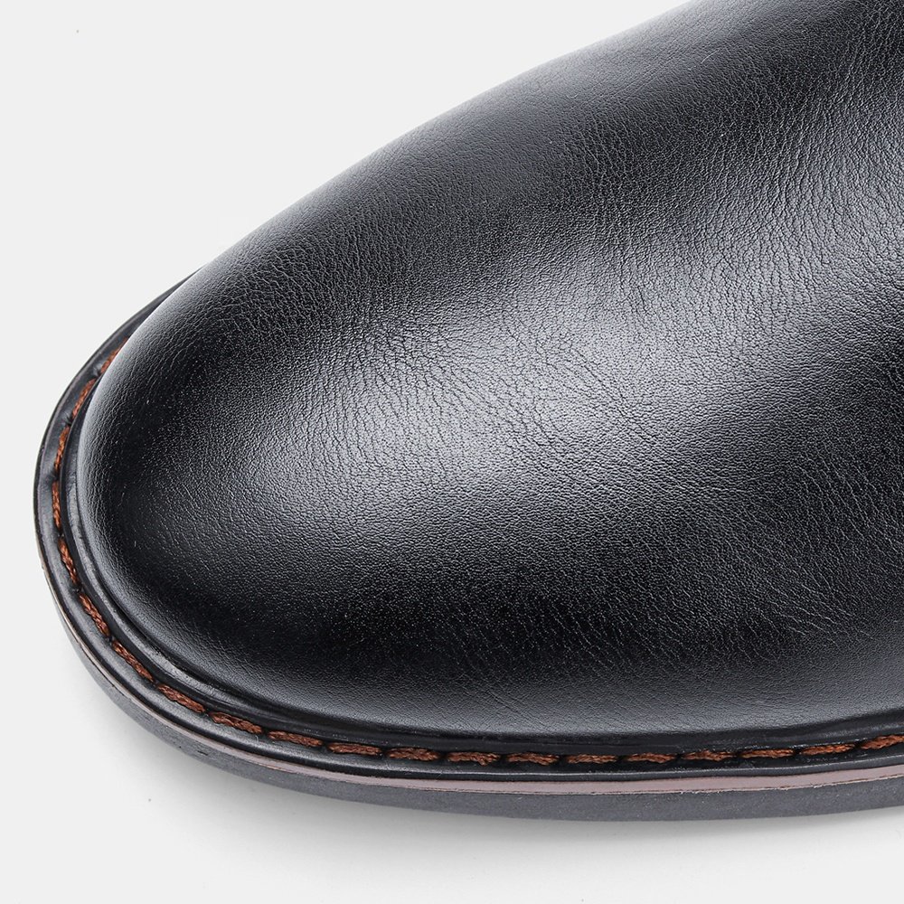 Men's Chelsea Boots Ankle Martin Hiking Boots Plush Fashion Trend Business Casual Dress Boots for Men