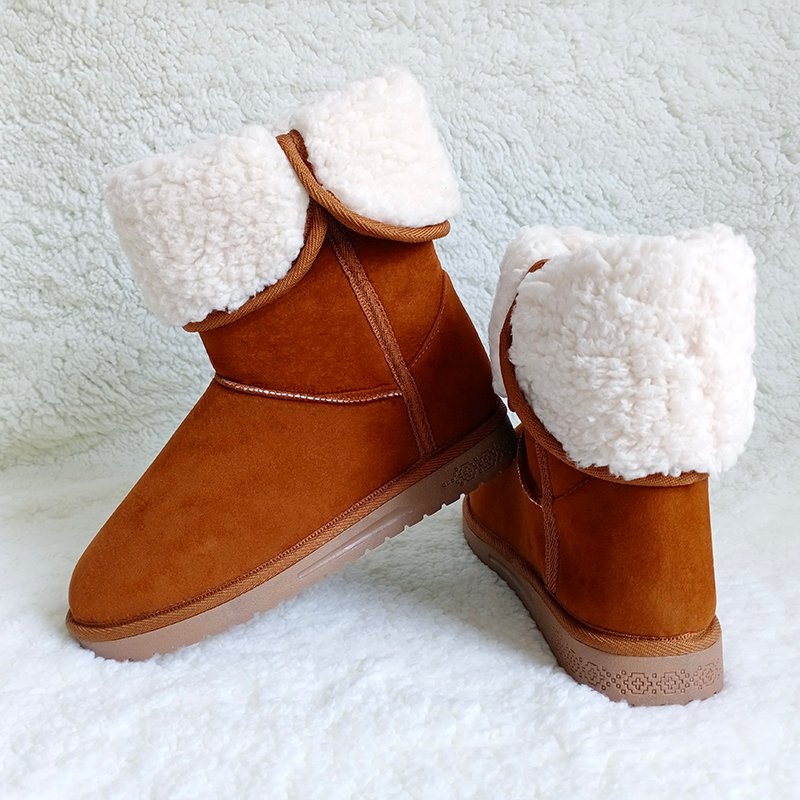 Women 2022 new autumn winter can be folded and thickened suede warm fashion casual snow boots