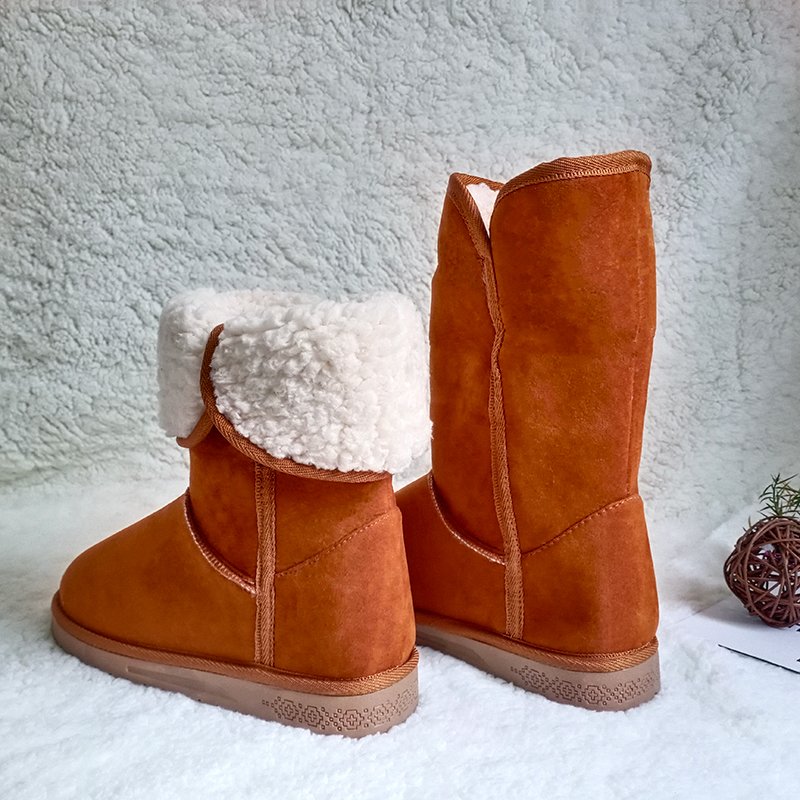 Women 2022 new autumn winter can be folded and thickened suede warm fashion casual snow boots