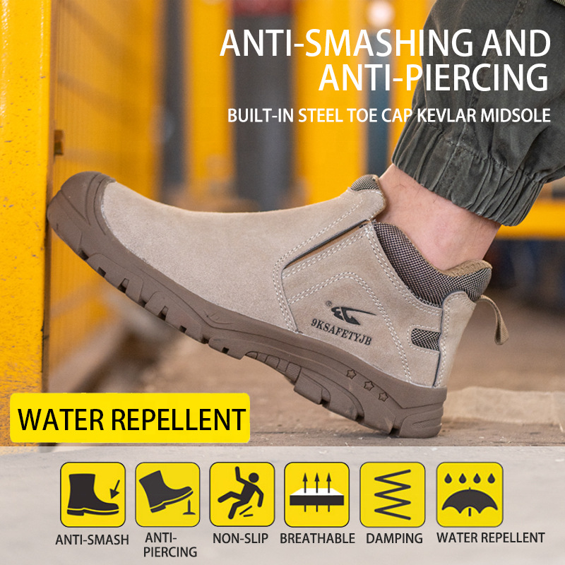 Wejump Anti-smashing welding safety boots steel toe