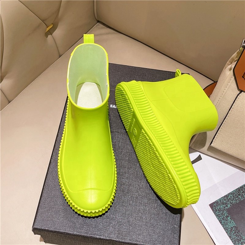 Latest Design Trend Fashion Trend Comfortable Women Ankle Boots Waterproof Rain Boots