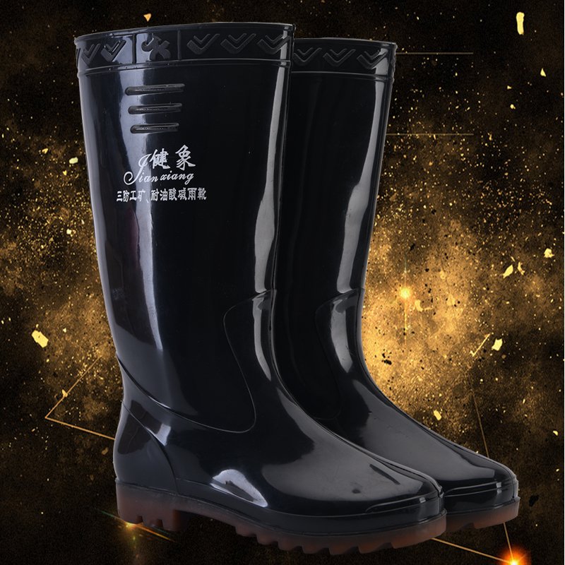 Industrial work boots safety footwear men shoes PVC rain boots gum boots waterproof factory