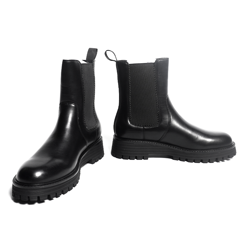 Women PU Leather Chelsea Boots Wholesale Popular Winter Thermal Casual Mid Tube Ankle Chelsea Boots