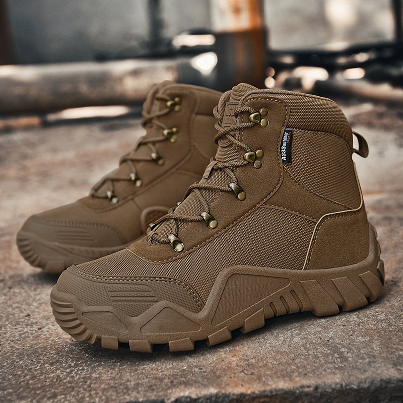 New Arrival Waterproof Anti-slip Outdoor Hiking Climbing Boots Men's Safety Shoes Tactical Boots