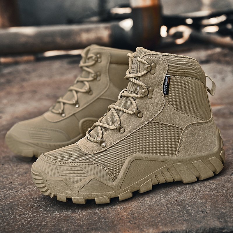 New Arrival Waterproof Anti-slip Outdoor Hiking Climbing Boots Men's Safety Shoes Tactical Boots