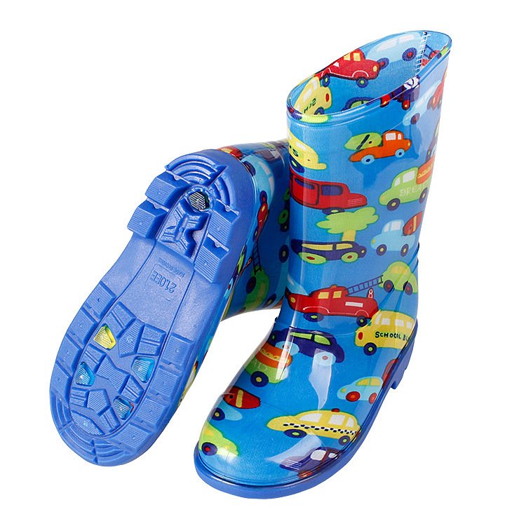 pattern kids rain boots nice children pvc colorful botas rain wear waterproof child cute cheap rainboots for Students