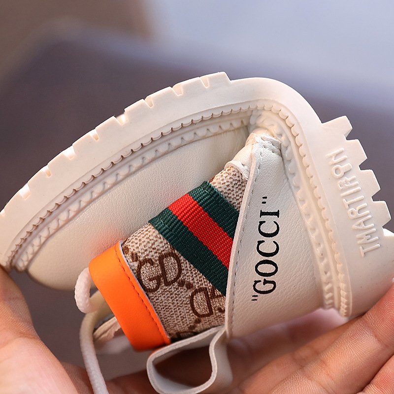 Fashion Trend Brand Kids Boots 2024 Fall and Winter Little Girl Boots Rubber Sole Ankle Leather Children's Boots Boys Shoes
