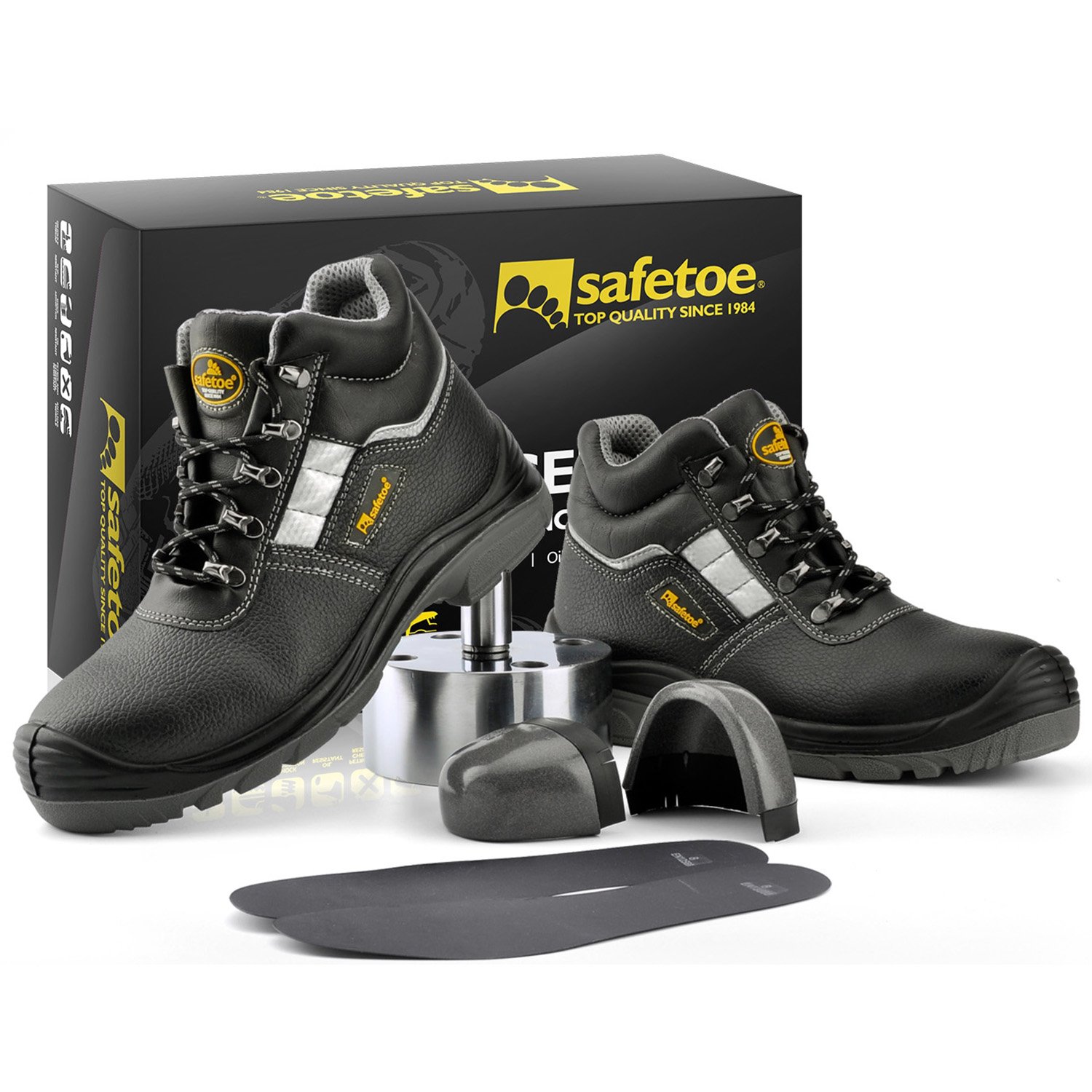 Best Steel Toe Cow Leather Men Safety Shoes Industrial Construction Work Boots
