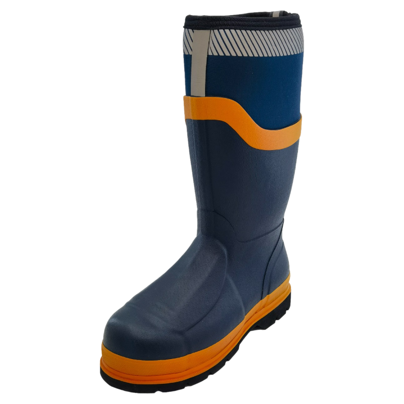 Custom Steel Toe Wellington Neoprene Rubber Safety Boots Firemen Firefighting Rubber Neoprene Rain Boots
