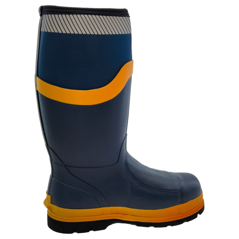 Custom Steel Toe Wellington Neoprene Rubber Safety Boots Firemen Firefighting Rubber Neoprene Rain Boots