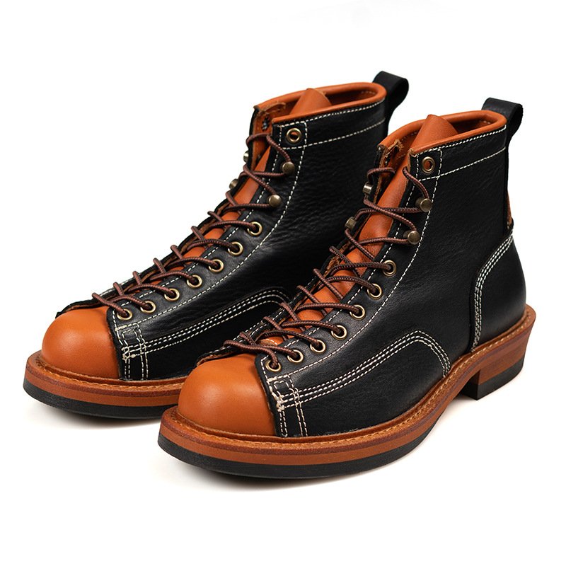 Goodyear Stitching Technology Boots Retro leather boots for men chelsea boots men