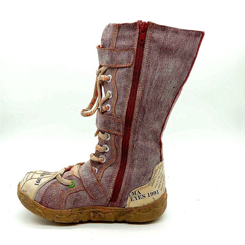 Wholesale Flat Bottom Non-Slip Wear-Resistant Hiking Boots Brand High Top Retro Plus Size Boots For Women
