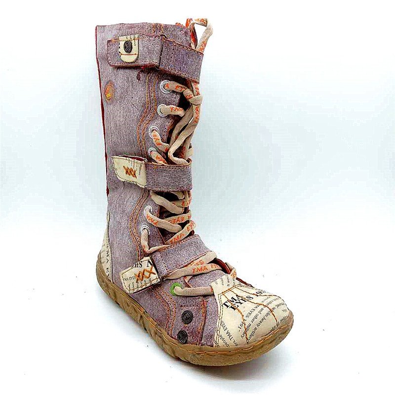 Wholesale Flat Bottom Non-Slip Wear-Resistant Hiking Boots Brand High Top Retro Plus Size Boots For Women