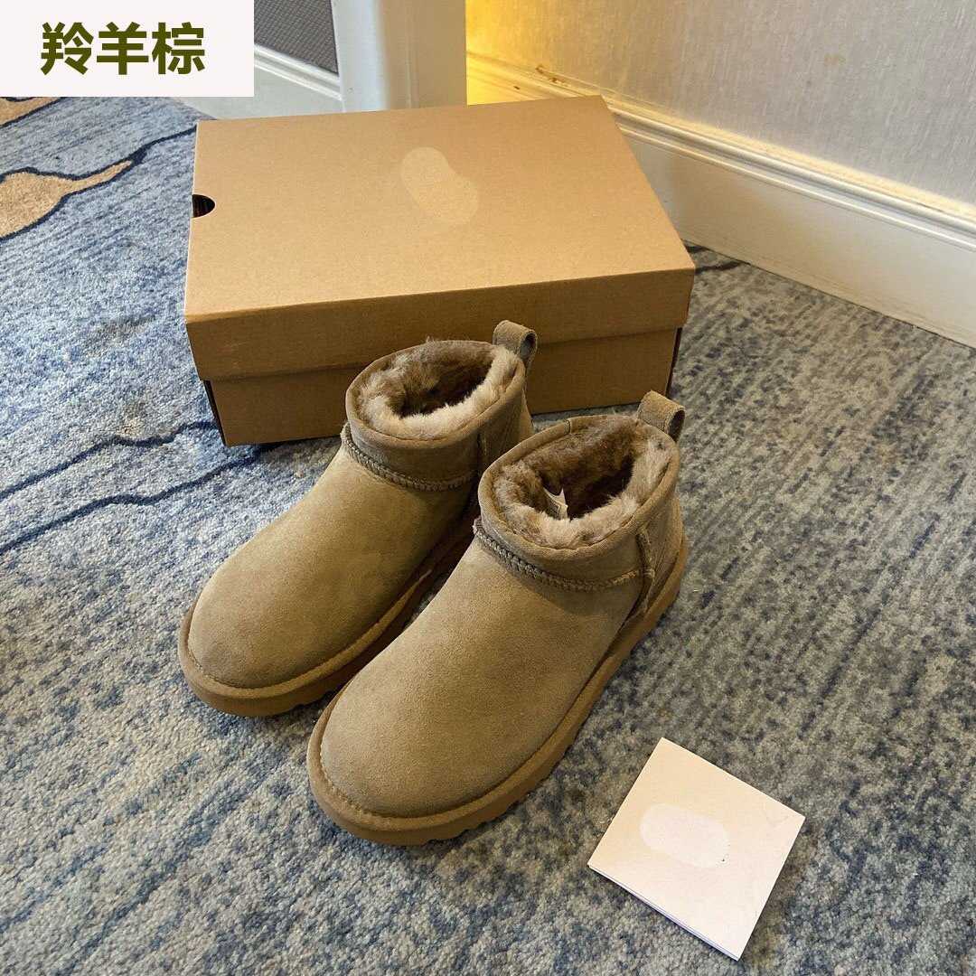 2021 Wholesale Women's Snow Fur Boots Cotton Shoes Warm Ladies Flat Shoes Cute Winter Shoes For Women