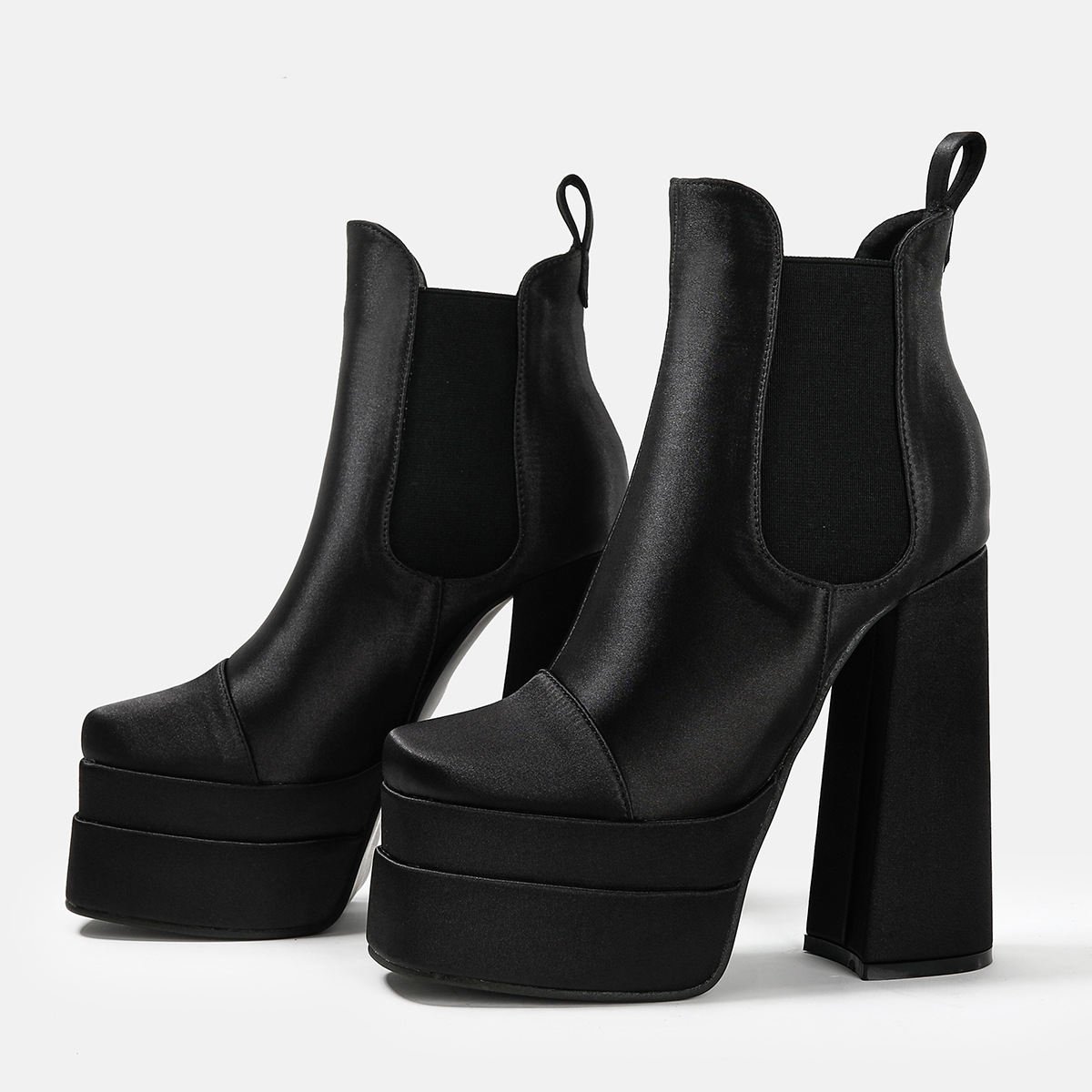 2023 New Fashion Women's Fall/Winter Chunky Heel High Waterproof Platform Large Size Ankle Boots