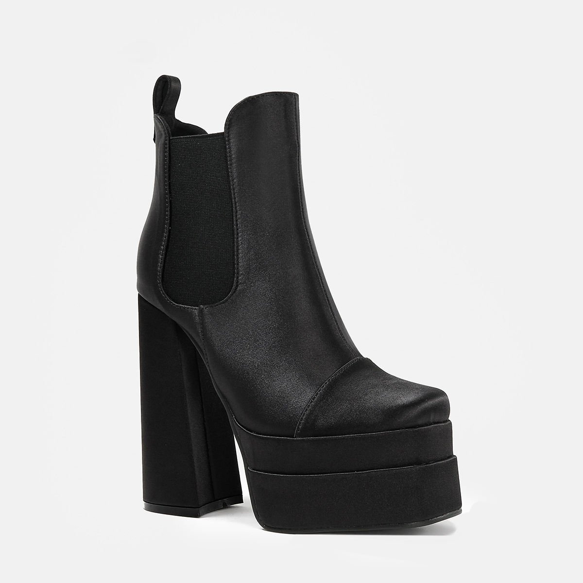 2023 New Fashion Women's Fall/Winter Chunky Heel High Waterproof Platform Large Size Ankle Boots