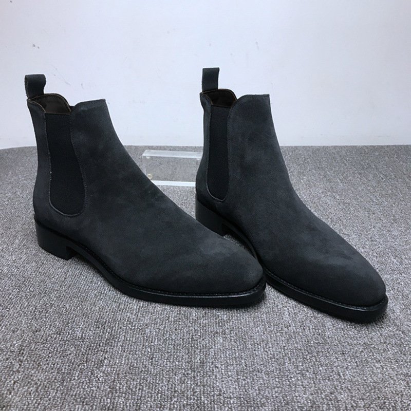 Size 14 Suede Leather Boots Fashion Design Hot Selling Men Chelsea Boots