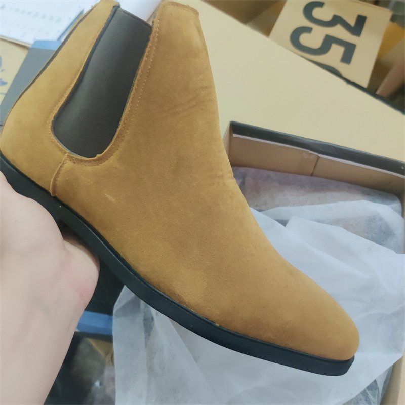 Size 14 Suede Leather Boots Fashion Design Hot Selling Men Chelsea Boots