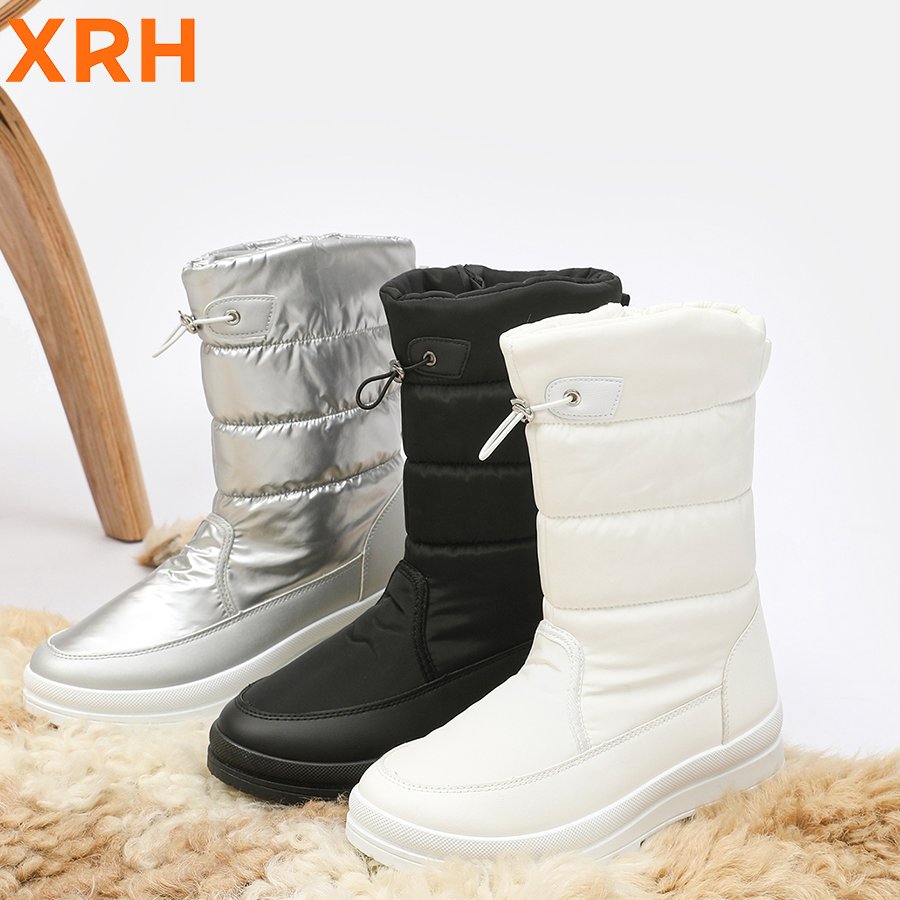 2024 New Pu Leather Warm Women'S Winter Boots Shoes Woman Fashion Full Fur Lined Zipper Winter Snow Boots For Women