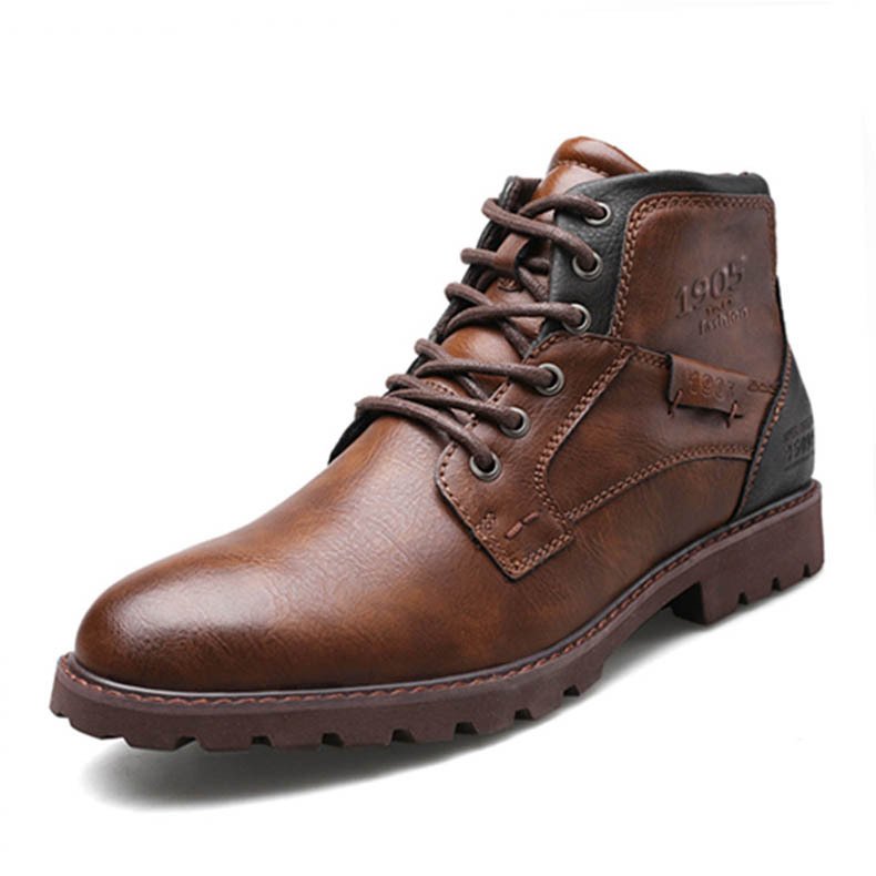 2024 Hot Selling Latest Designs Products Shoes British Style Men Fashion Genuine Leather Men's Boots