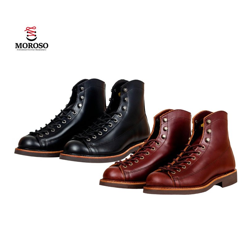 Retro Work Boots Couple Leather High Top Boots Autumn and Winter Warm Short shoes Goodyear Stitching Technology Boots