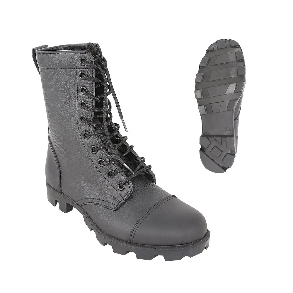 KMS Wholesale High Quality Waterproof Lightweight Black Leather Men's Tactical Shoes Desert Tactical Boot With Rubber Sole