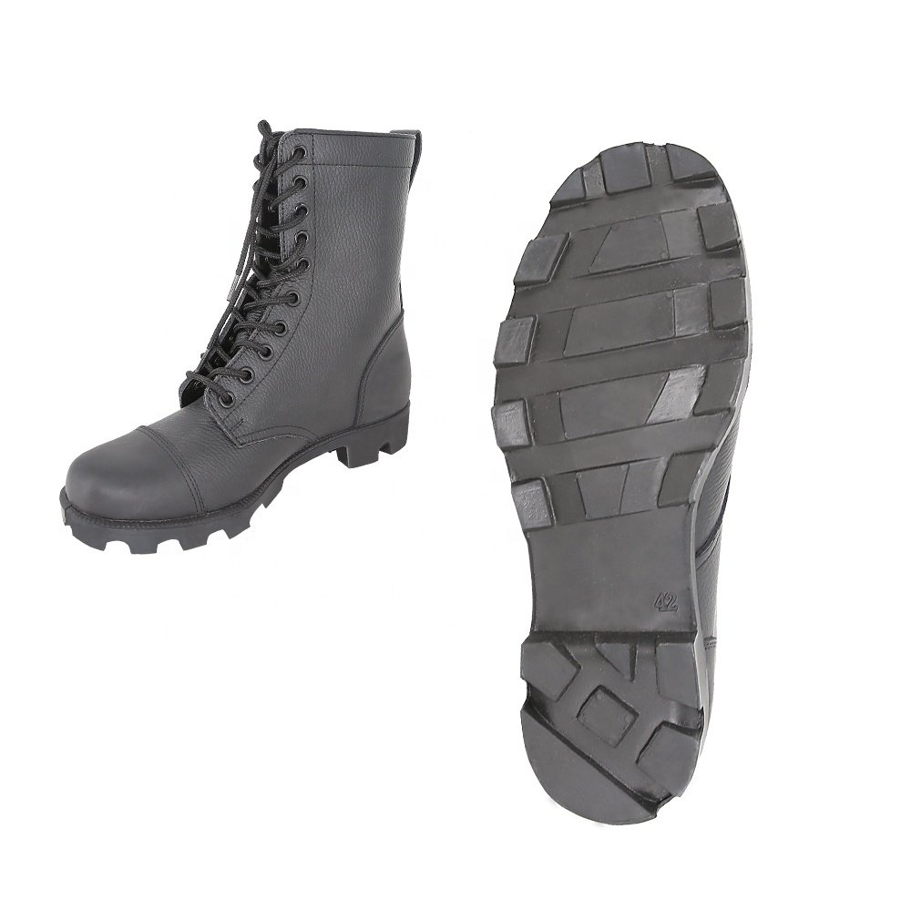 KMS Wholesale High Quality Waterproof Lightweight Black Leather Men's Tactical Shoes Desert Tactical Boot With Rubber Sole