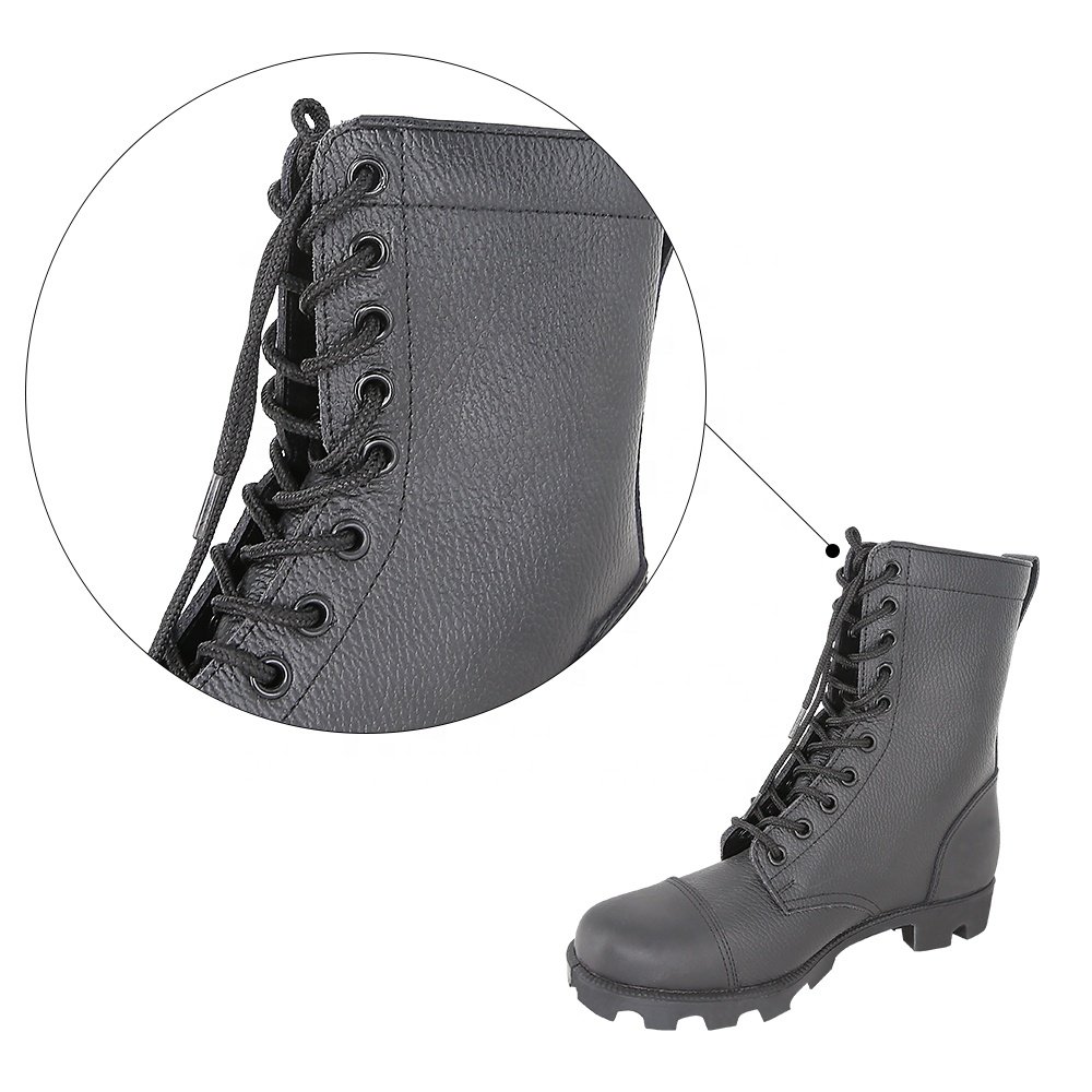 KMS Wholesale High Quality Waterproof Lightweight Black Leather Men's Tactical Shoes Desert Tactical Boot With Rubber Sole
