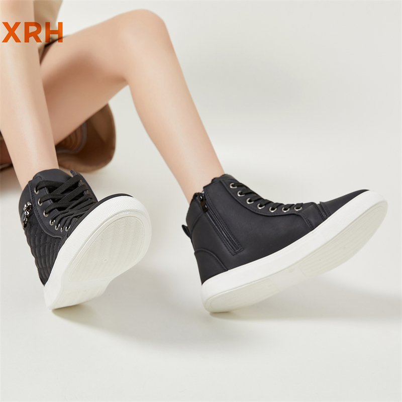 Fashion Anti-Slip Lace Up Pu Upper Warm Waterproof Botas De Mujer Custom Shoes Platform Womens Winter Ankle Boots For Women 2024