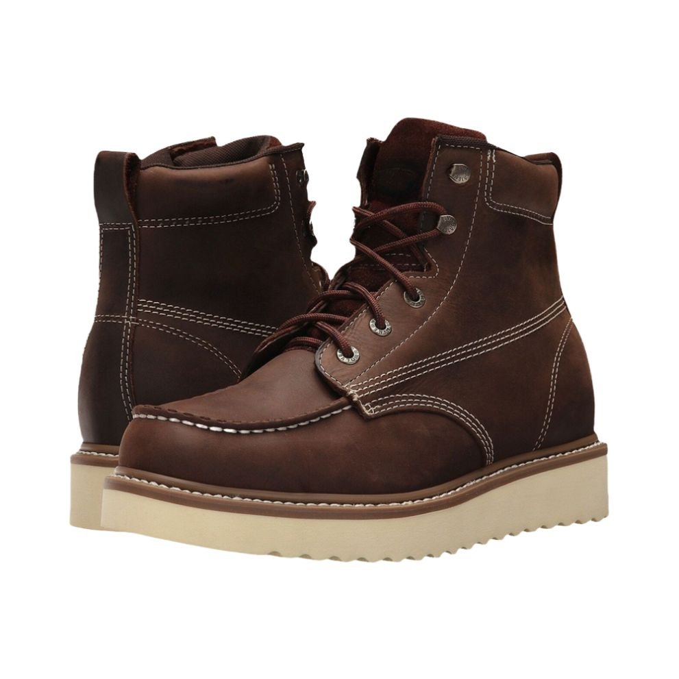 Men's 6-Inch Steel Toe Boot Full Grain Leather Safety Work Shoes Soft Unisex Boot for Summer Winter Spring Autumn