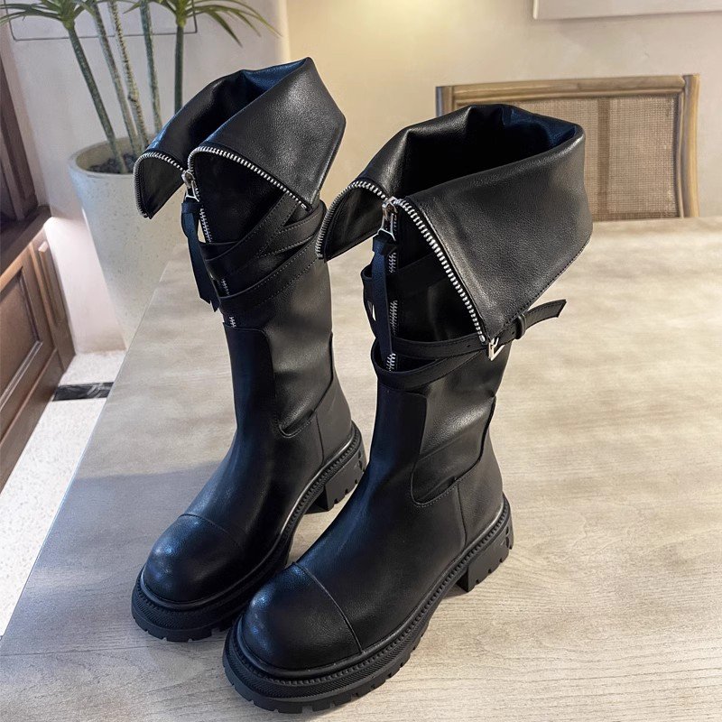 2024 Cowboy Boots for Women Embroidered Pull-On Chunky Stacked Heel Knee High Western Boots