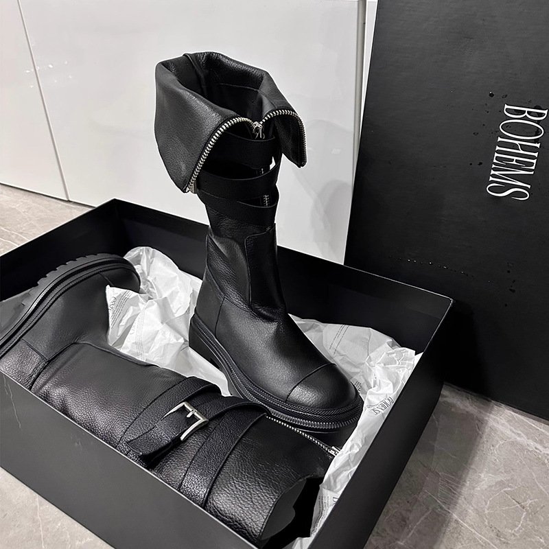 2024 Cowboy Boots for Women Embroidered Pull-On Chunky Stacked Heel Knee High Western Boots