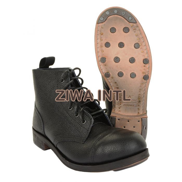 WW2 German Officer m43 low boots black leather original