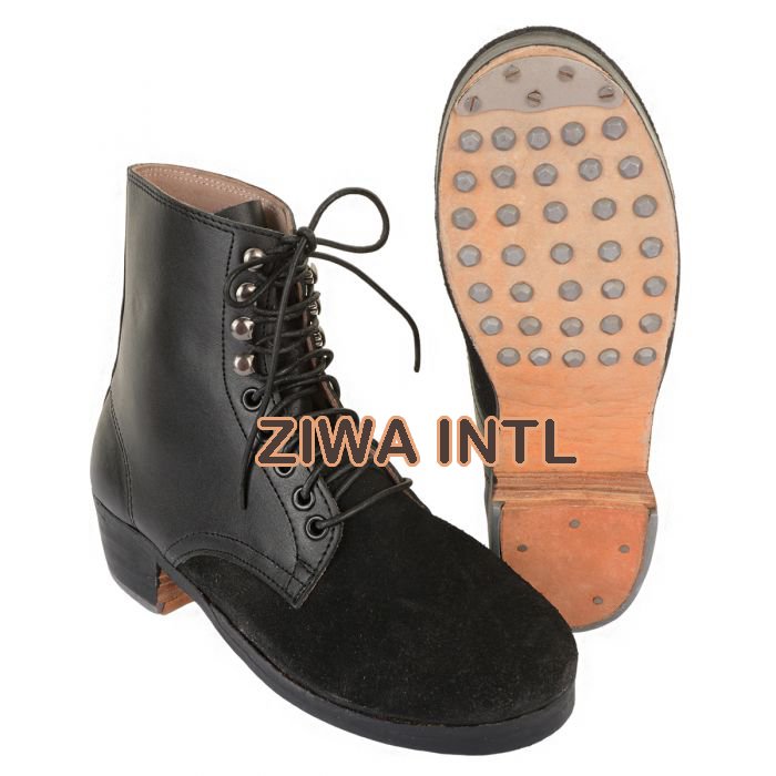 WW2 German Officer m43 low boots black leather original