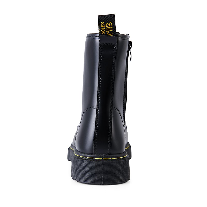 black pu leather boots high ankle sports casual anti-slippery solomon high-elastic barefoot running for men shoes