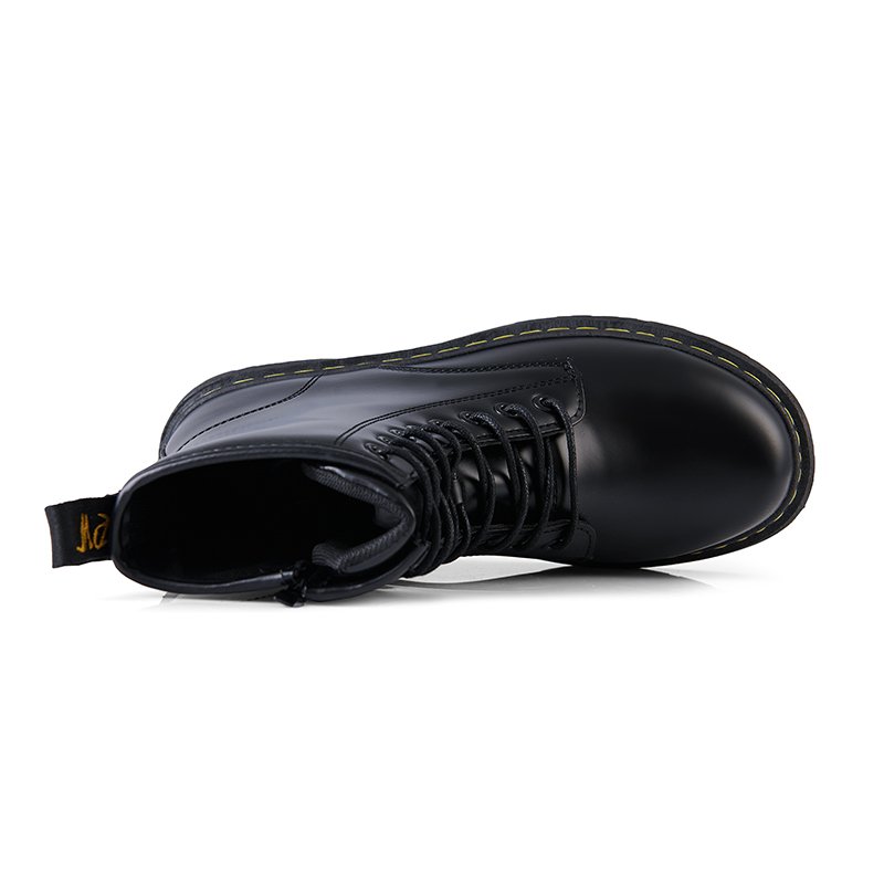 black pu leather boots high ankle sports casual anti-slippery solomon high-elastic barefoot running for men shoes
