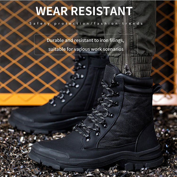 SEAMRAY FZ-178 Labor Insurance Industrial Casual Woodland Men Leather Steel Toe Shoes Work Boot Mens Safety Boots