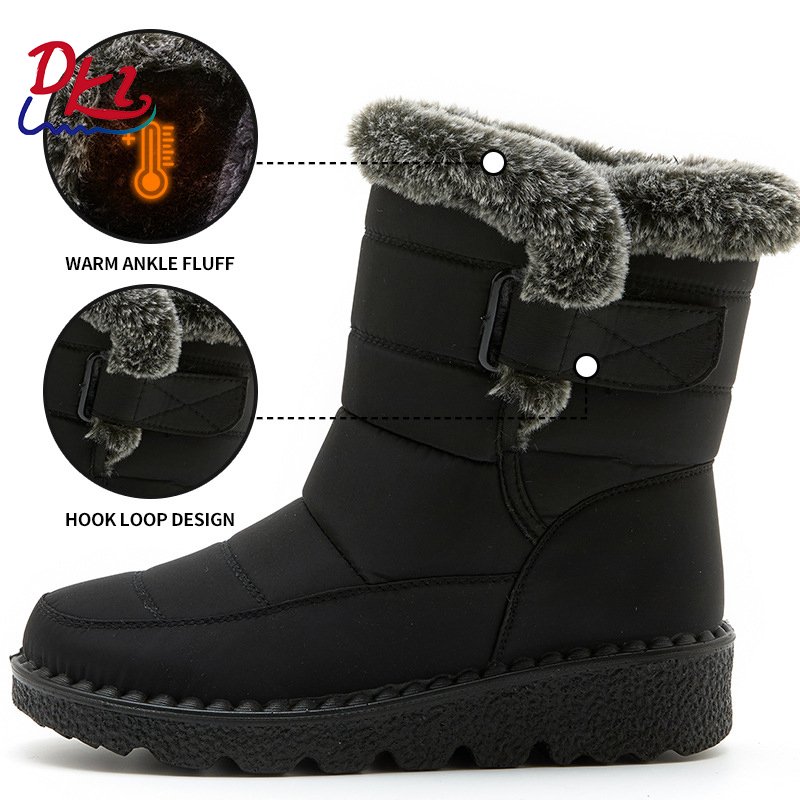 Hot Selling Original Customized Women's Waterproof Non-slip Mid-calf Snow Boots Wholesale Fashion Warm Ladies Snow Boots