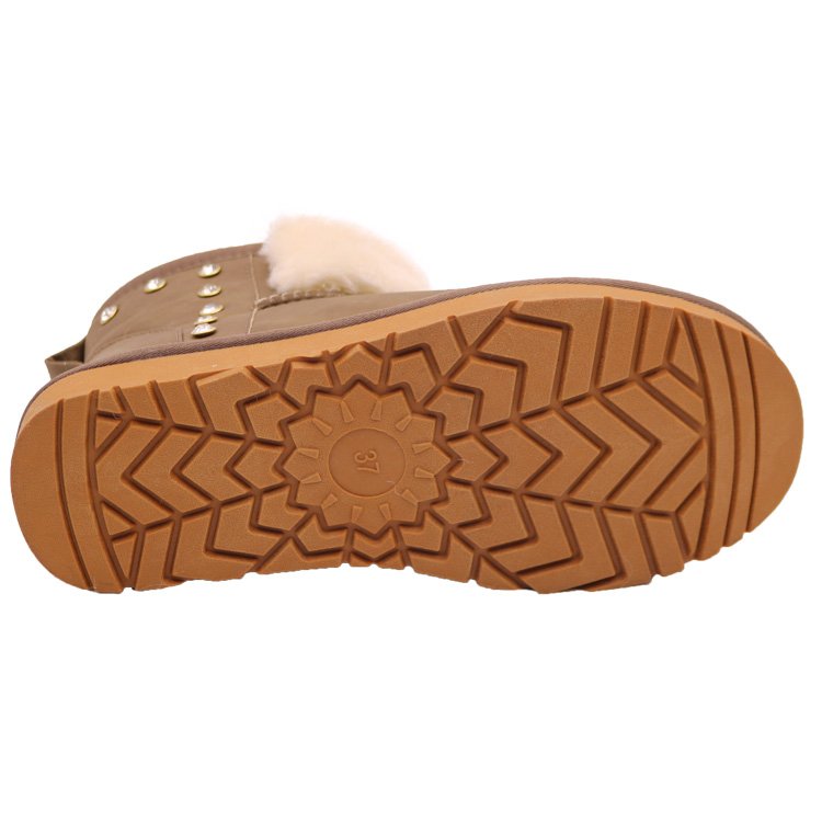 CF-305 Free Samples Top Sale Winter Factory Ankle Length Waterproof Cow Snow Boots For Ladies