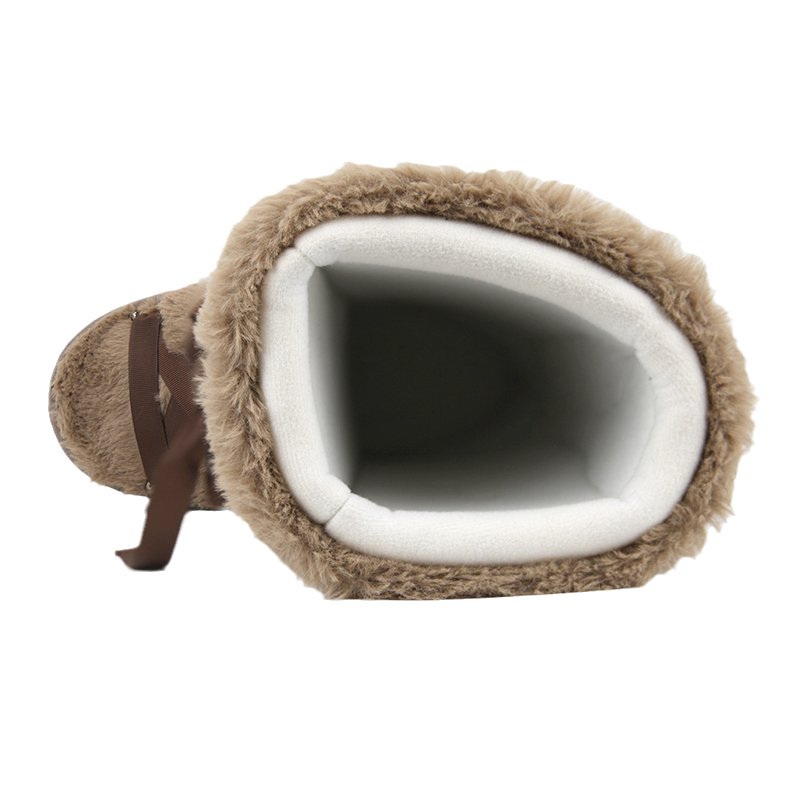 2023 Over knee high warmly snow boots fur trim lined winter space boots for outdoor and indoor