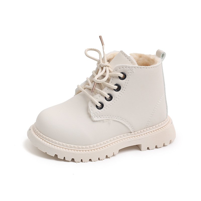 New Fashion Children Shoes Short Boots Snow Boots Spring Autumn Kids Shoes Soft Bottom Non Slip Leather Shoes Flat Short Boots