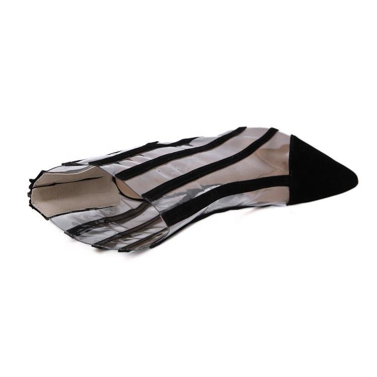 2024 Custom Logo PVC Ankle Heels New Design Transparent Western Style Women's Boots Sexy Outdoor Party Shoes Rubber/PU Winter