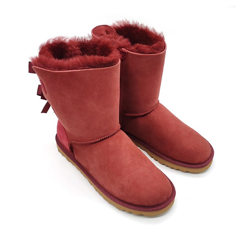 Wholesaler fashion best selling warm winter bow female snow boots